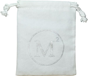 Eco Friendly Canvas Drawstring Bag with Silver Logo