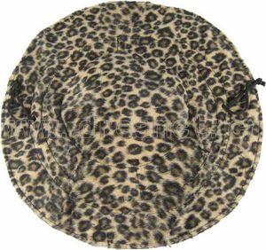 Faux Fur Circle with Satin Lining Leopard