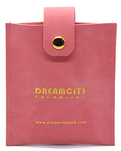 Bolsa cosmética para espelho mini estojo de batom com botão de pressão e logotipo personalizado