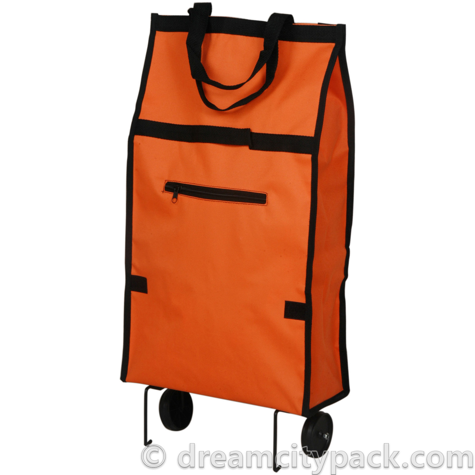 foldable trolley shopping bag for travel and vegetable plain yellow