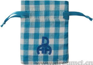 Bolsa de algodón con cordón guinga con logo personalizado