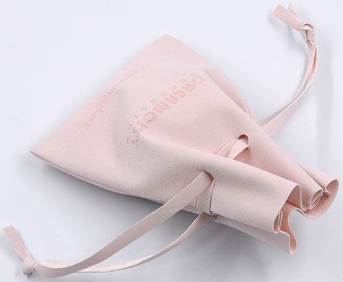Saquinhos com cordão para joias personalizados bolsa de couro microfibra com logotipo gravado