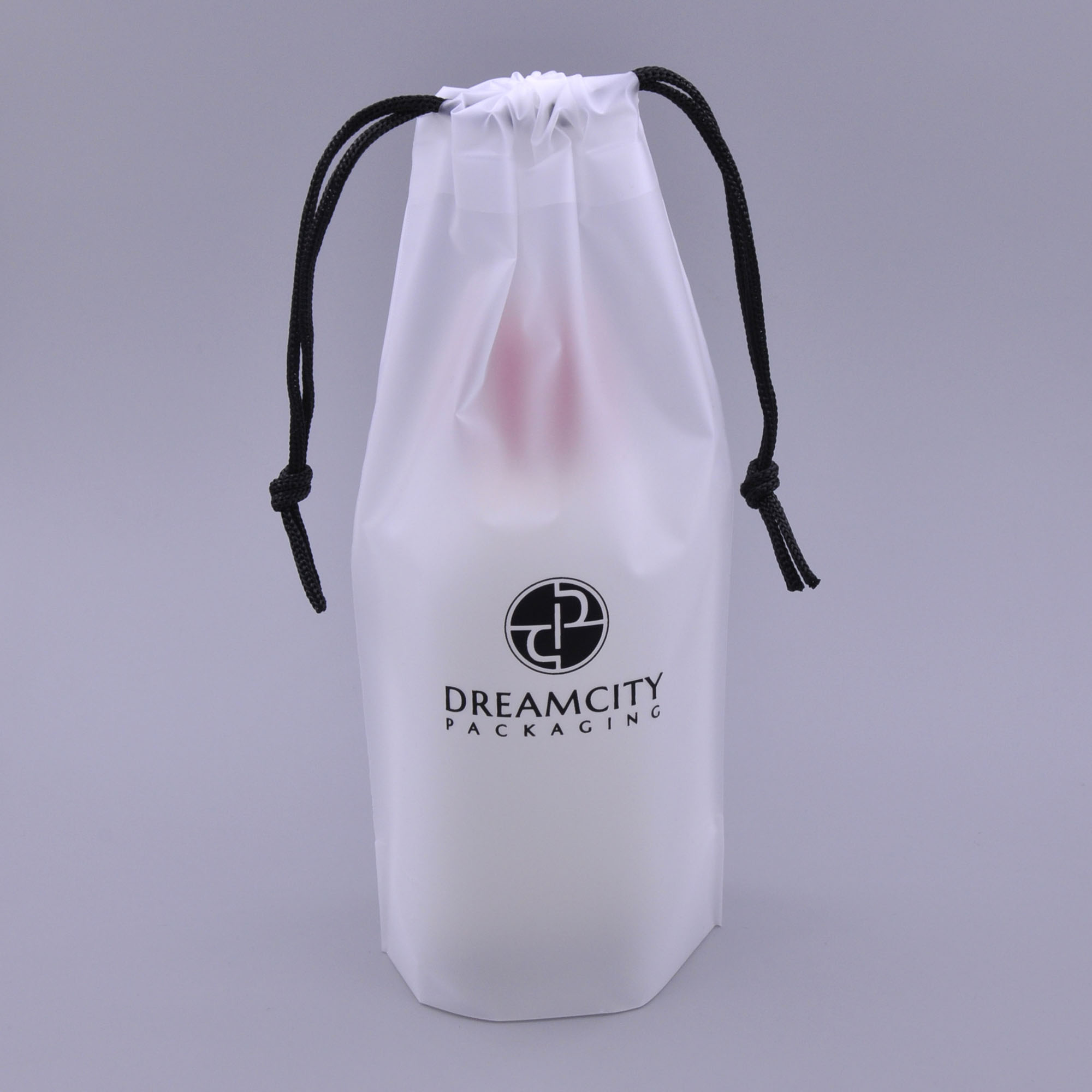 Printed Plastic Drawstring Pouch Waterproof Dust Bag for Travel Toiletry