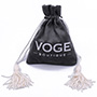 Printed Suede Drawstring Bags Boutique Accessory Pouches with Tassels