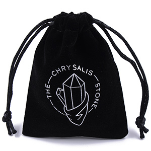 Bolsas para joyería de terciopelo personalizadas con logotipo de lámina de plata