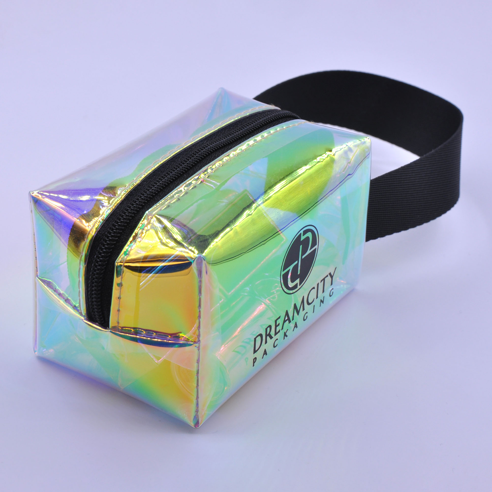 Waterproof Travel Toiletry Bag Holographic Plastic Wristlet for Essentials