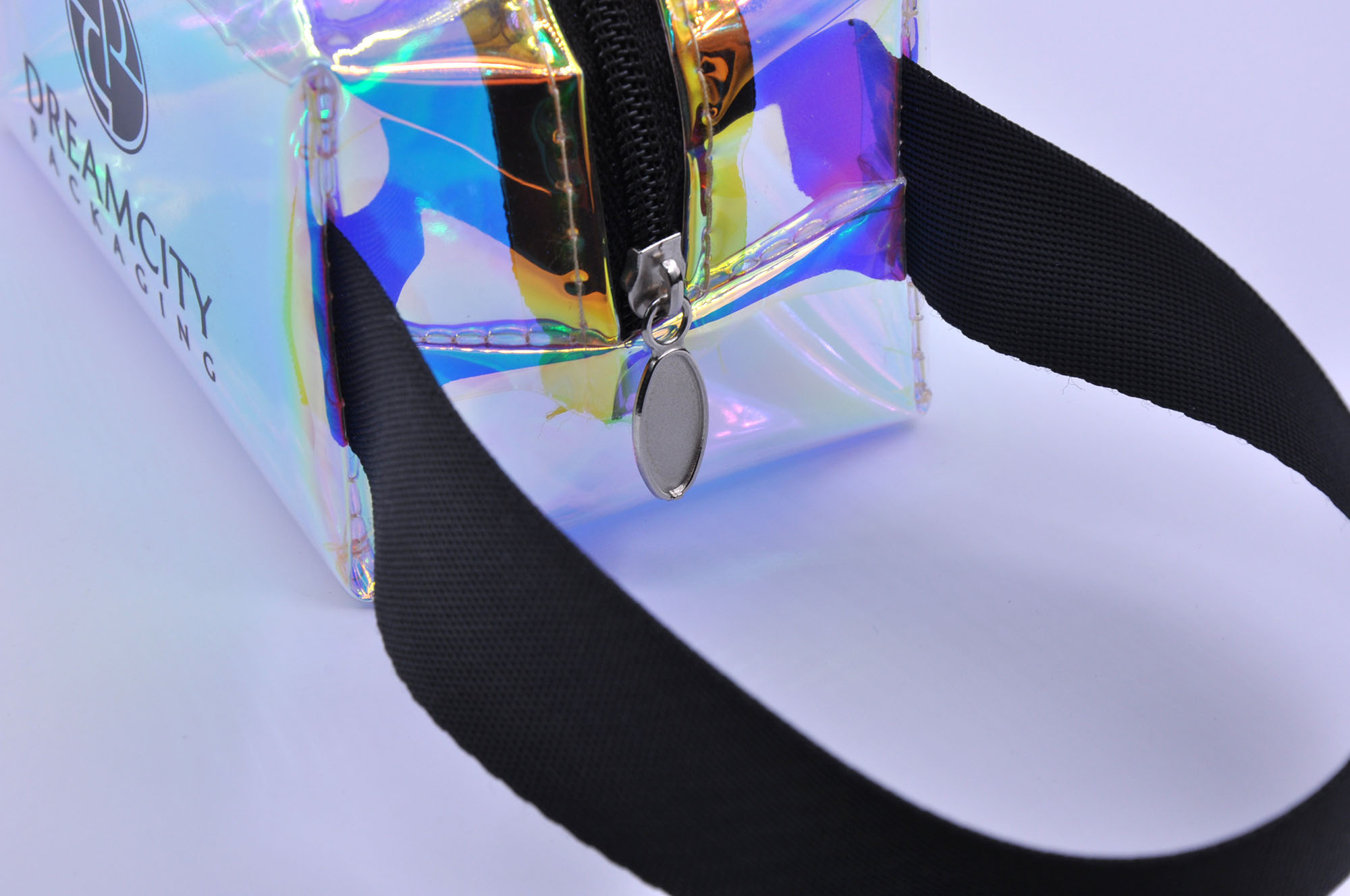 Waterproof Travel Toiletry Bag Holographic Plastic Wristlet for Essentials